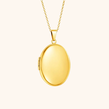Personligt Graverat Ovalt Foto Halsband