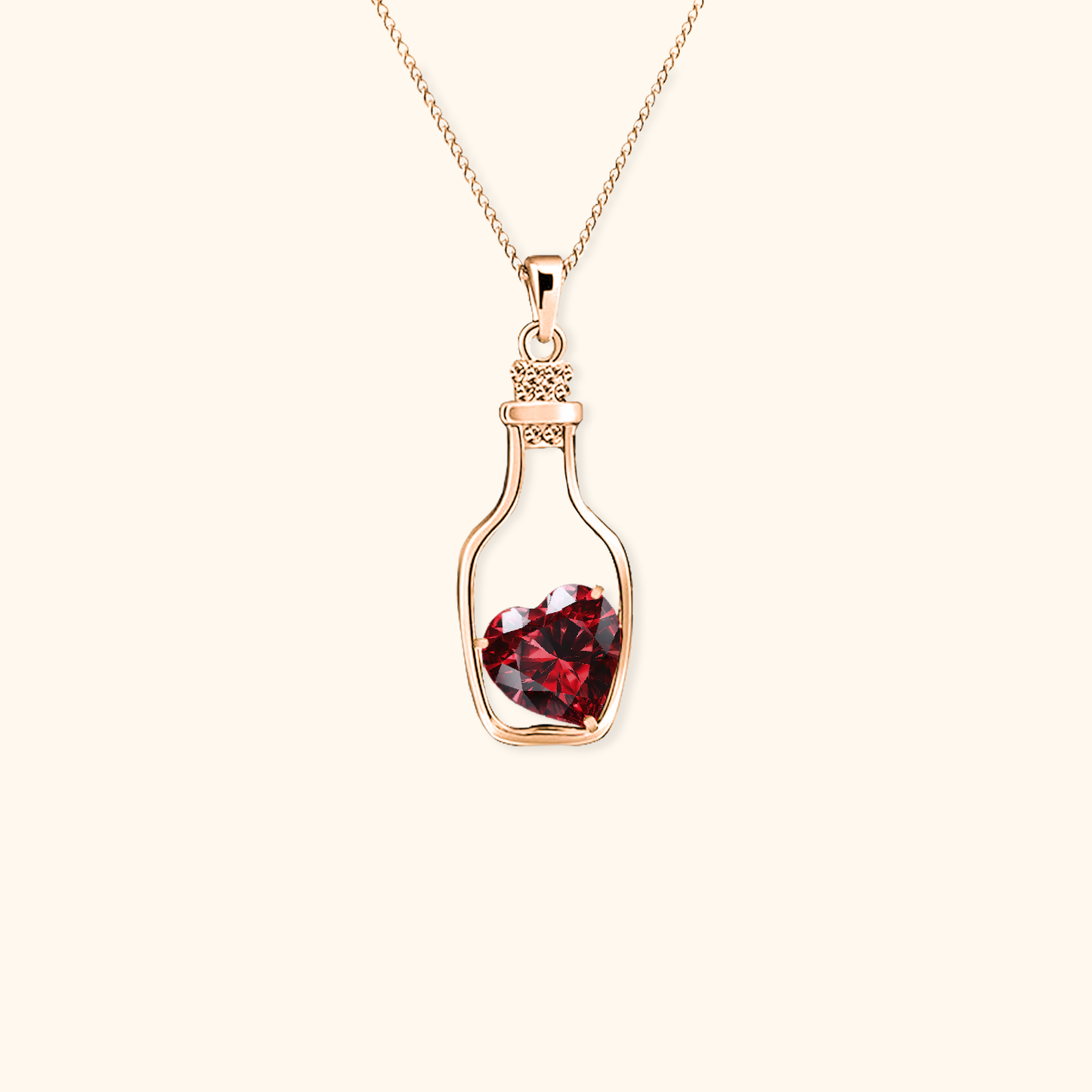 Bottle post the birthplace necklace