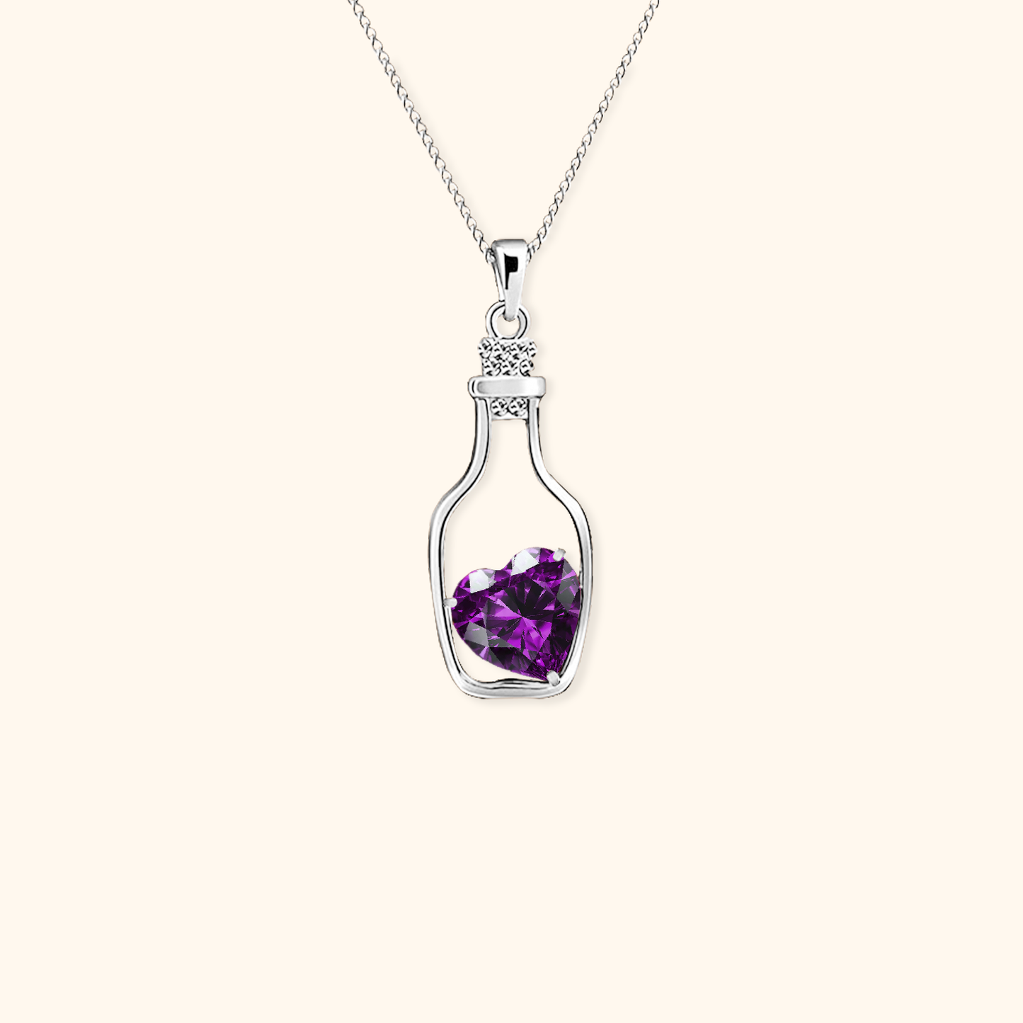 Bottle post the birthplace necklace