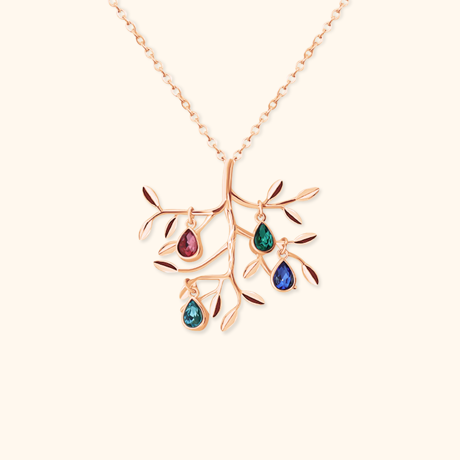 Family Tree Birthstone Necklace Emma Louise