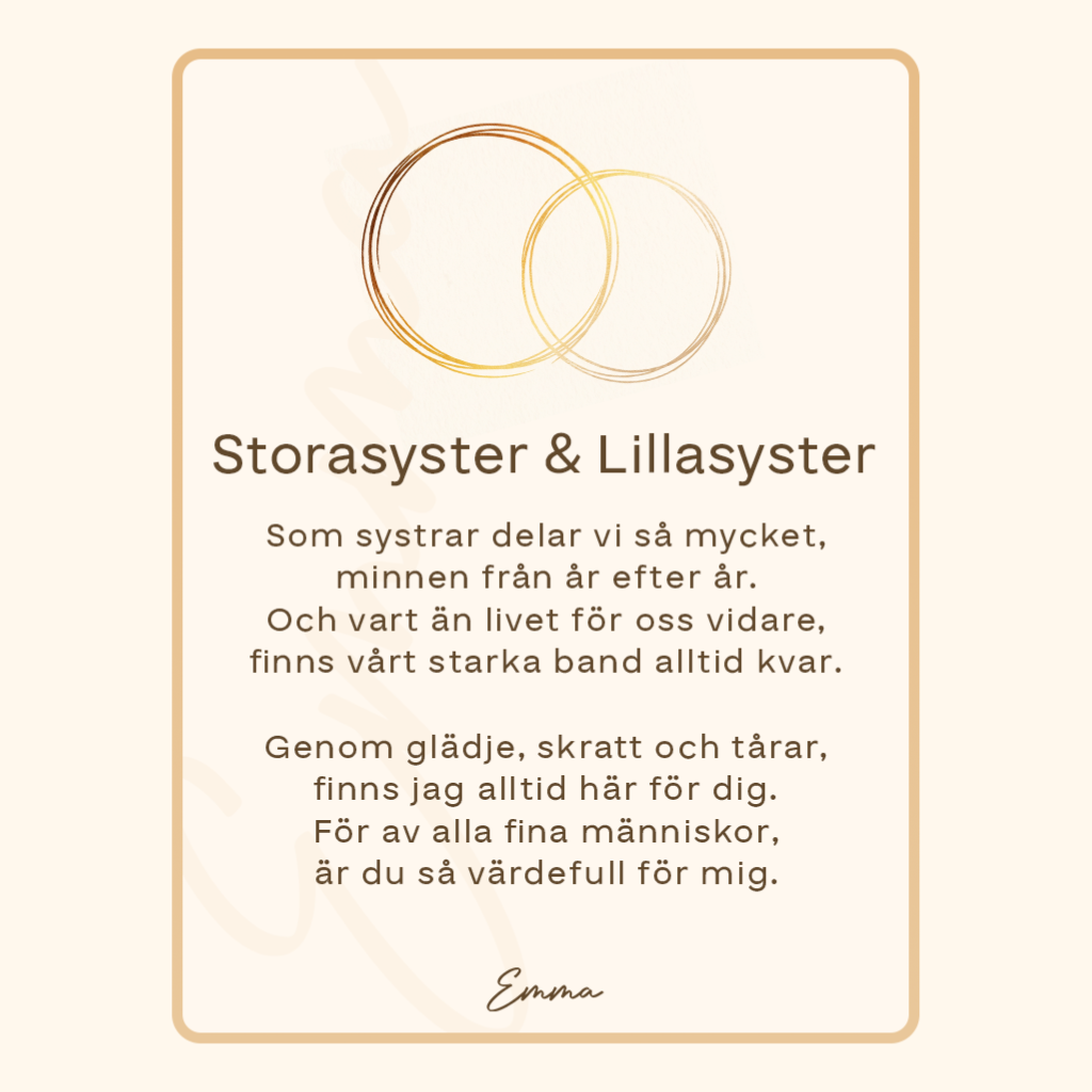 “Storasyster & Lillasyster” sammanflätad Ring