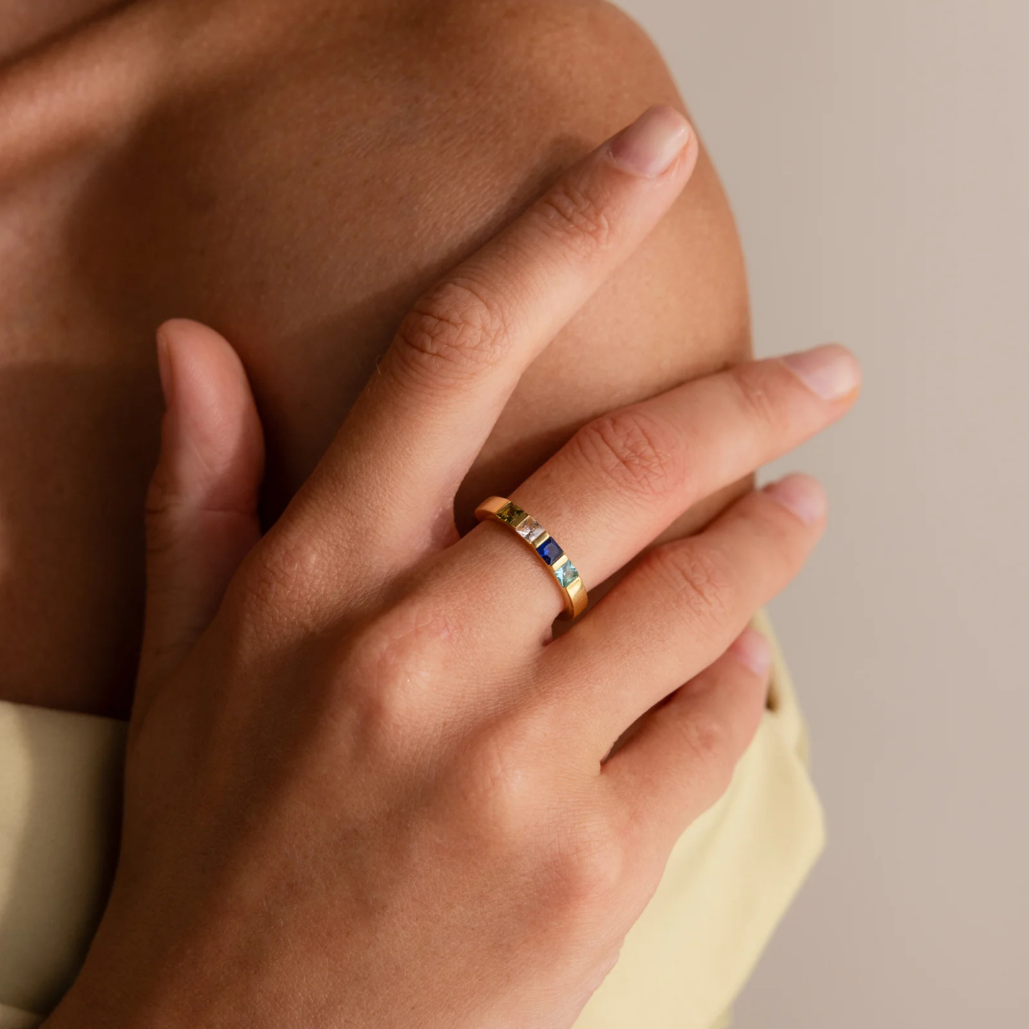 Personligt Födelsesten Band Ring