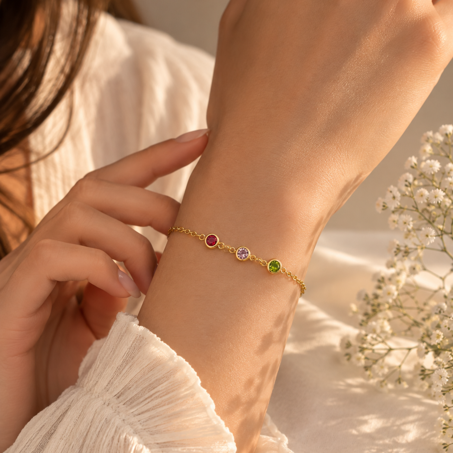 Personligt Multi Födelsestenarmband