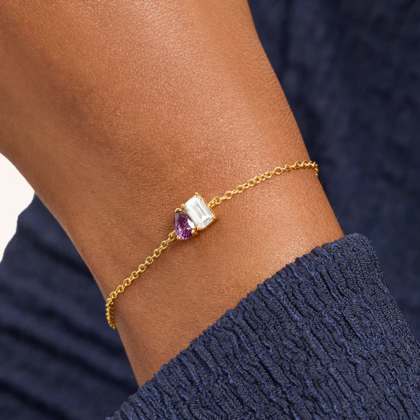För Alltid Sammanflätat Födelsestens Armband