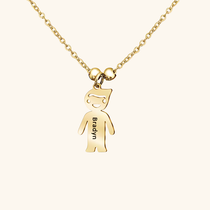 Graverat Barn Berlock Halsband