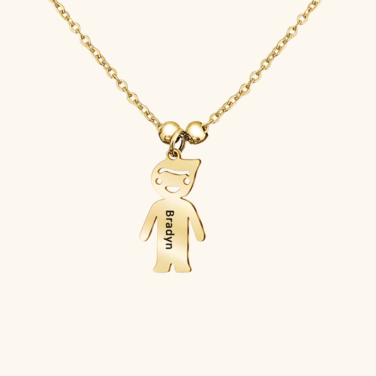 Graverat Barn Berlock Halsband