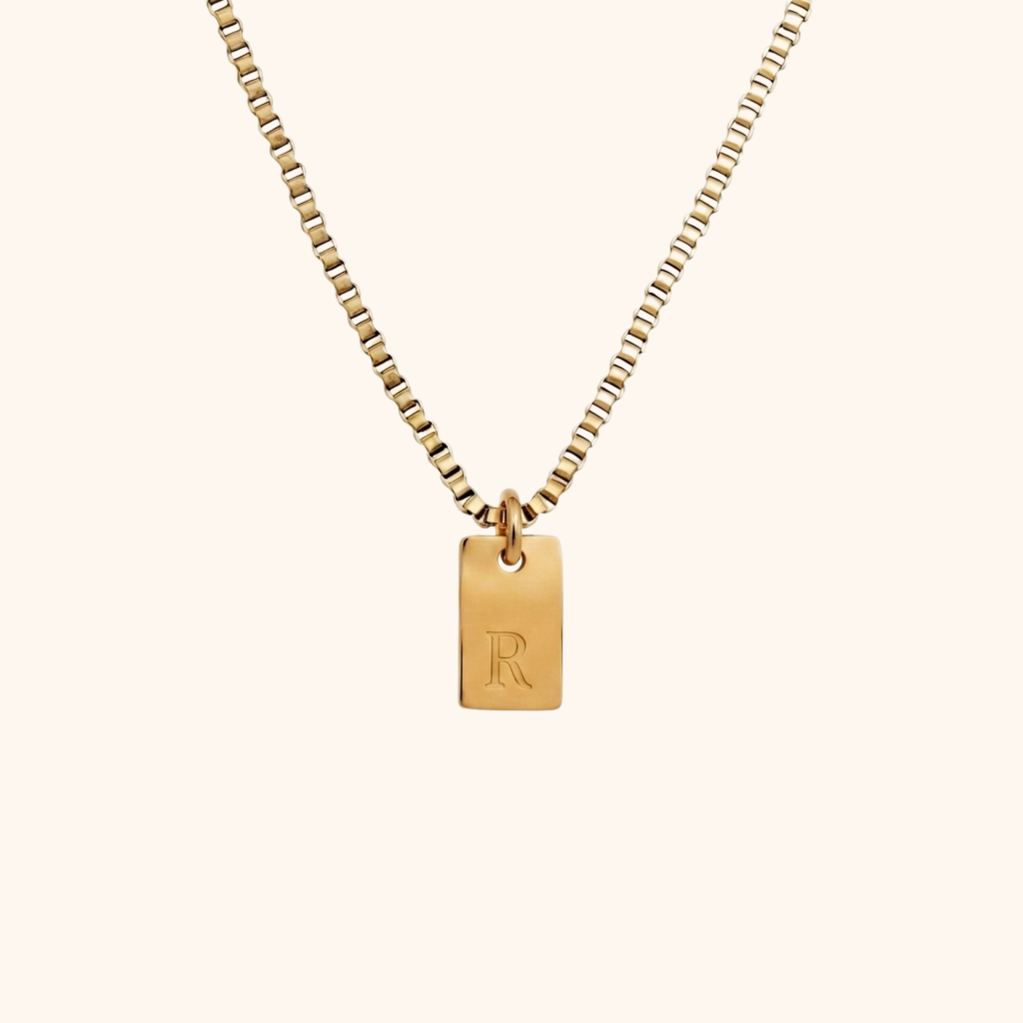 Personligt Initial Tag Halsband