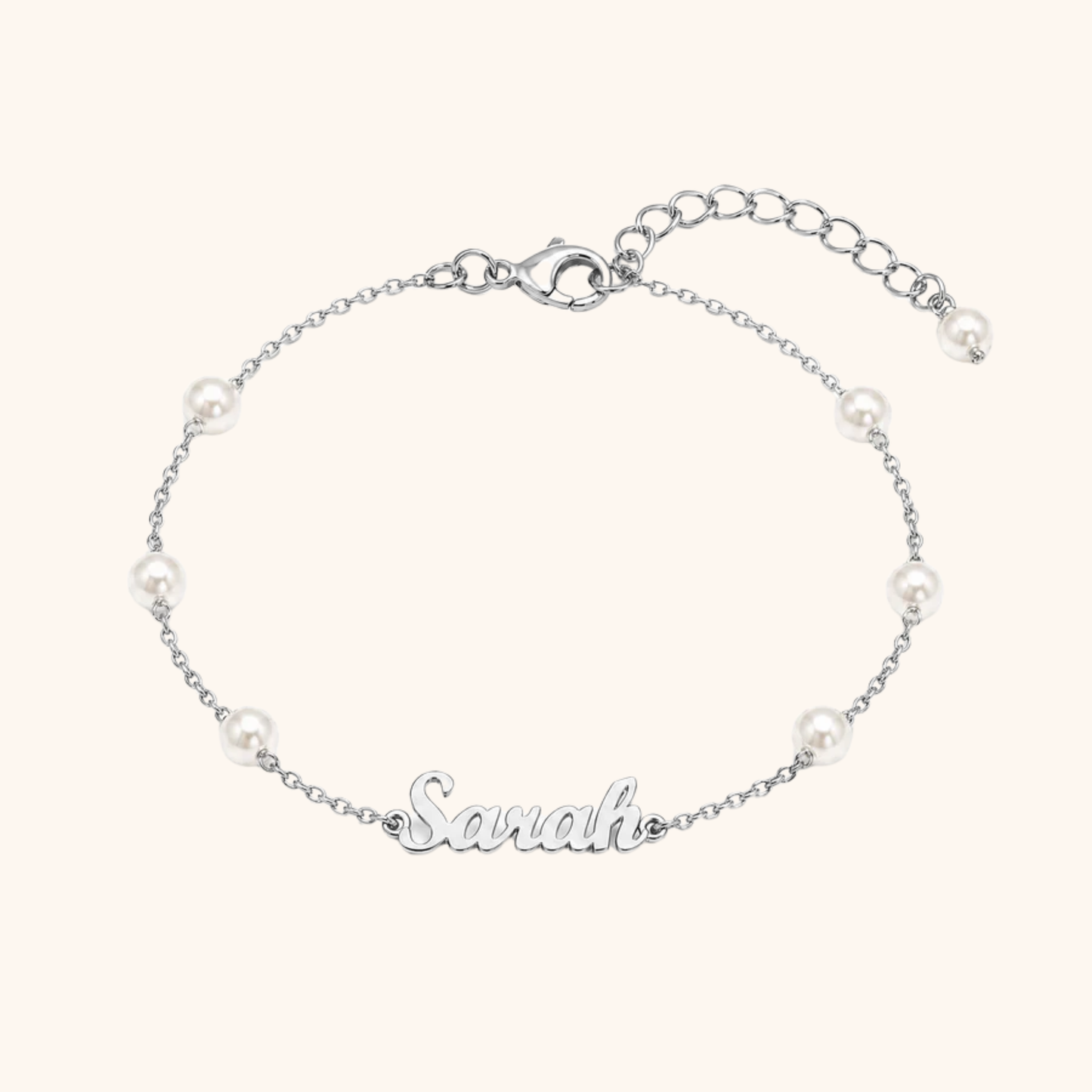 Personligt Dainty Pärl Namn Armband