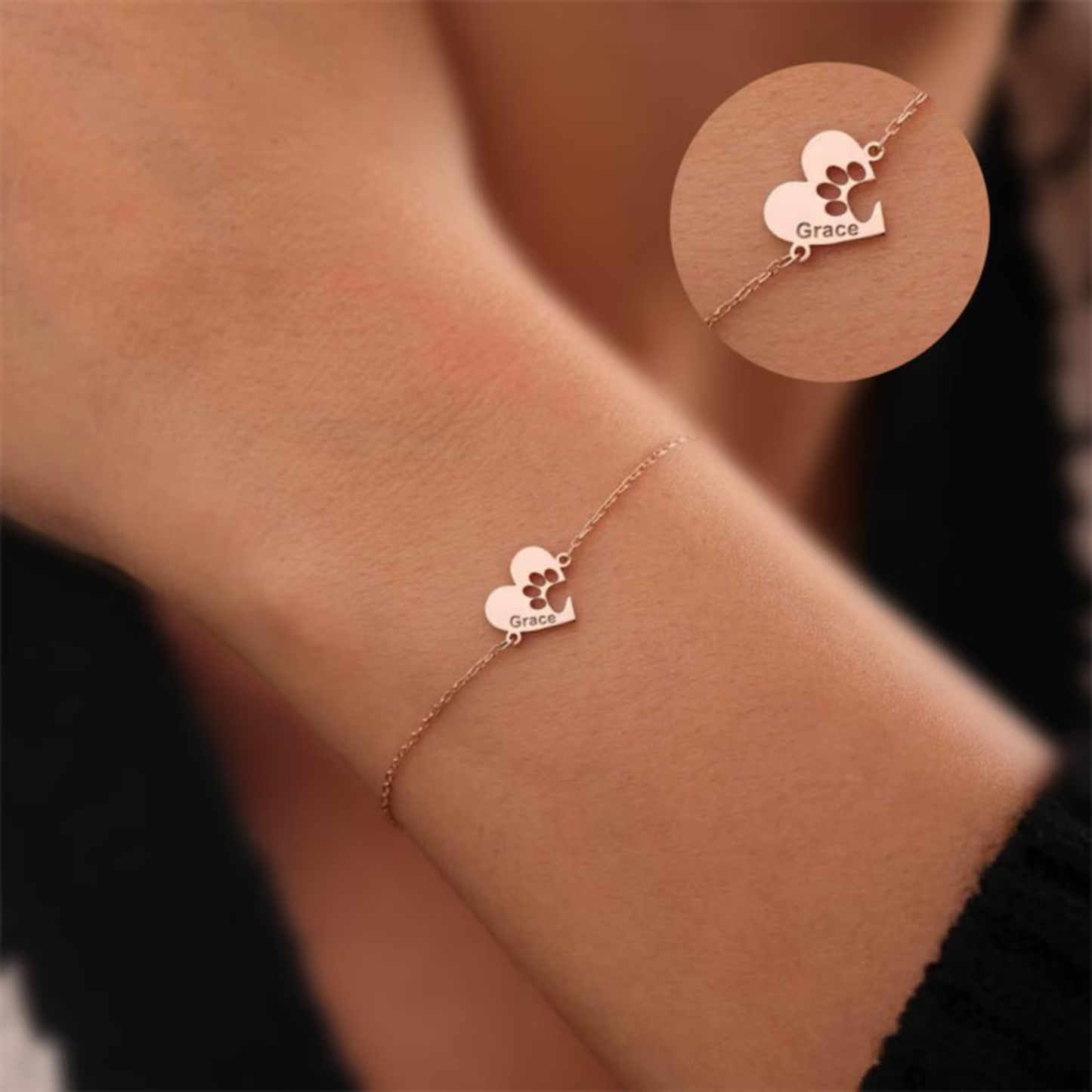 Personligt Tassavtryck Namn Armband