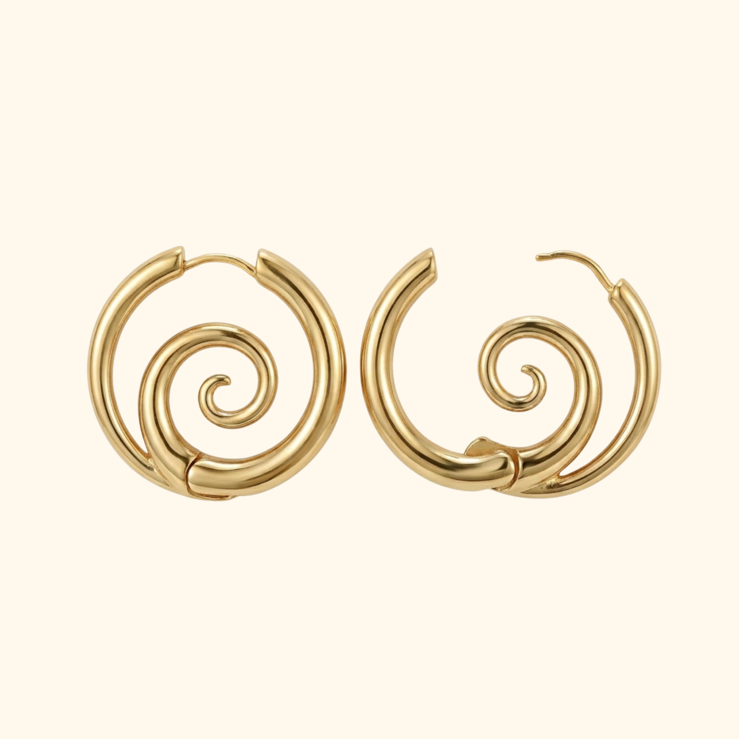 Eleganta Spiral Orhängen
