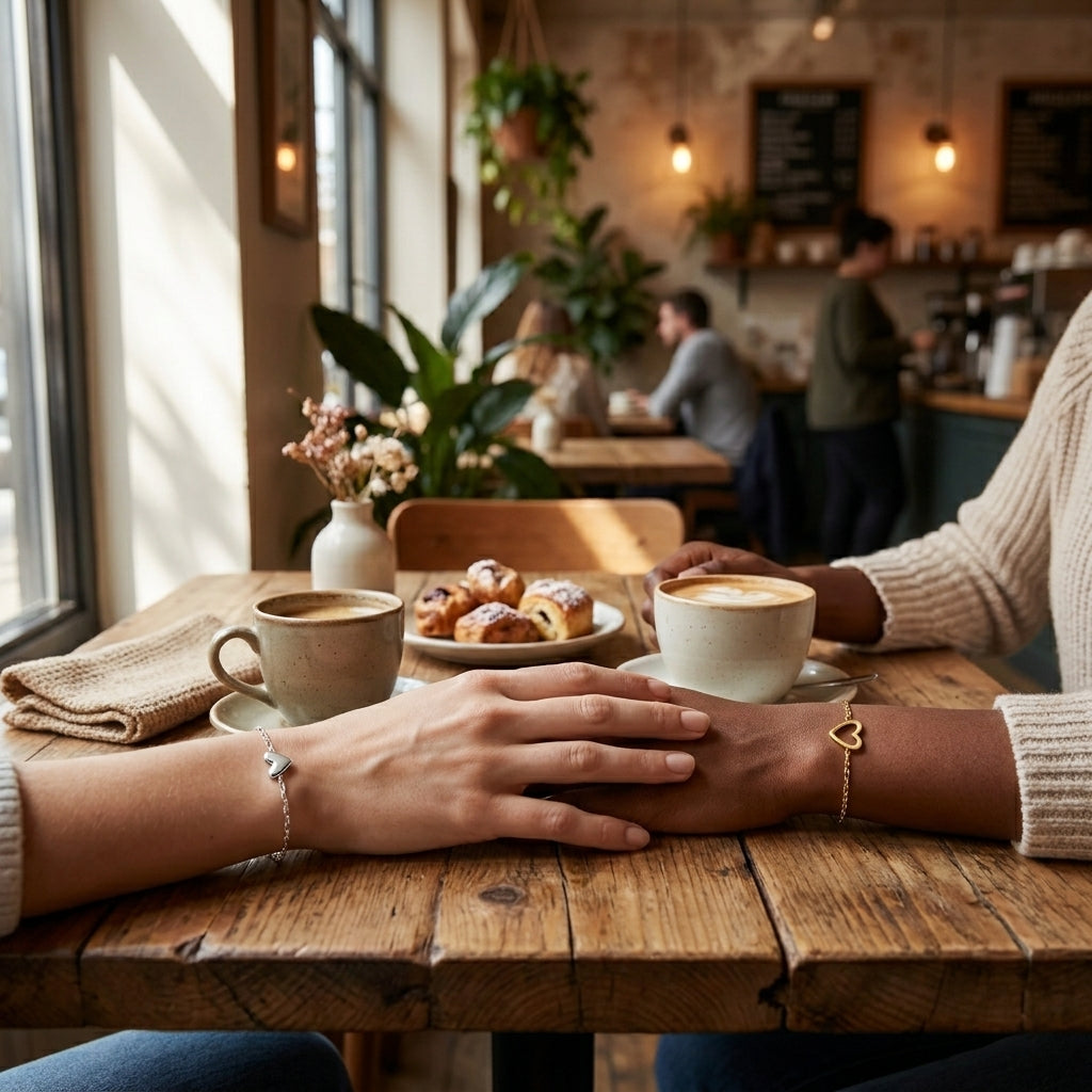 Elegant Matchande Hjärt Armband