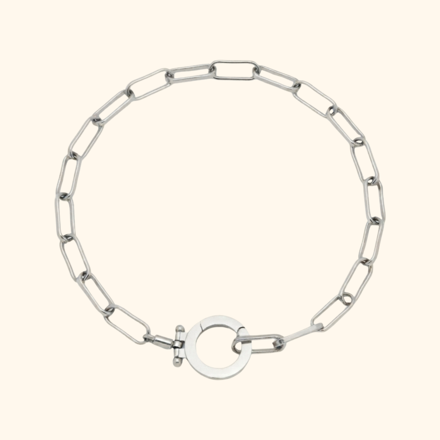 Elegant Paperclip Kedjearmband
