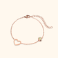Elegant hjärta Födelsesten armband