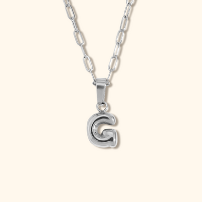Bubble Letter Charm Necklace