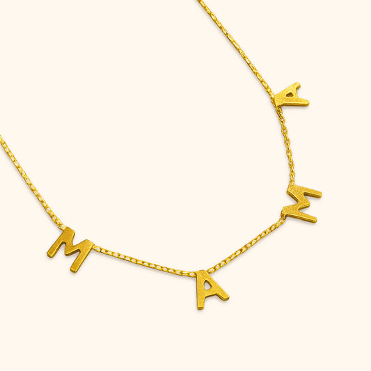 Personligt Graverat Initial Halsband