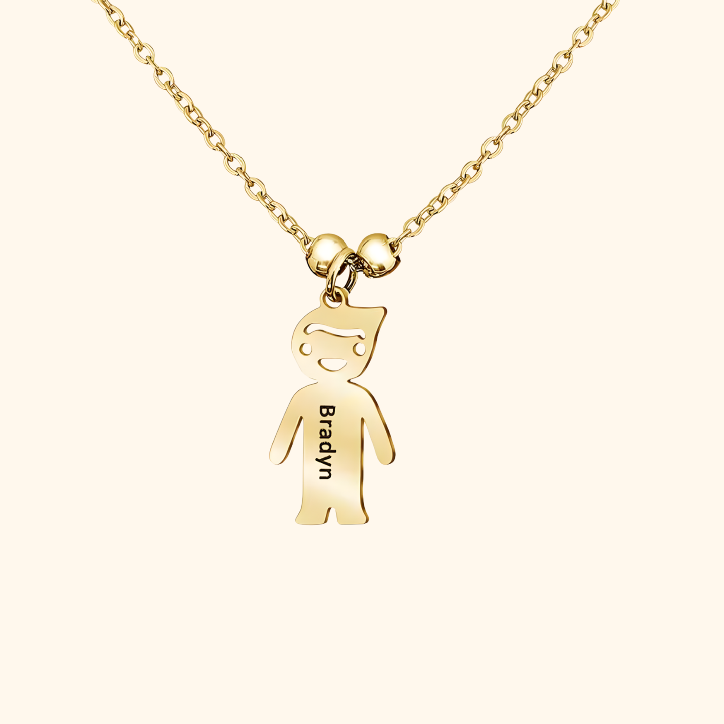 Graverat Barn Berlock Halsband