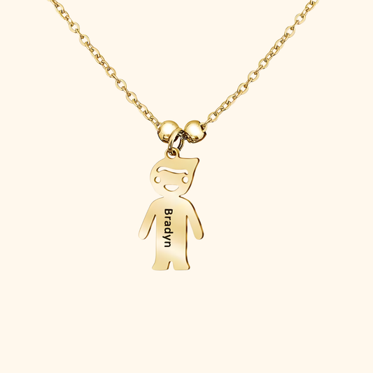 Graverat Barn Berlock Halsband