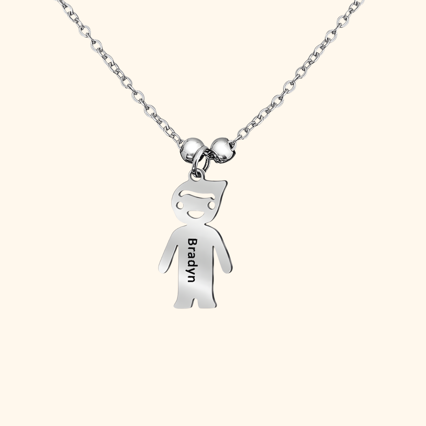 Graverat Barn Berlock Halsband