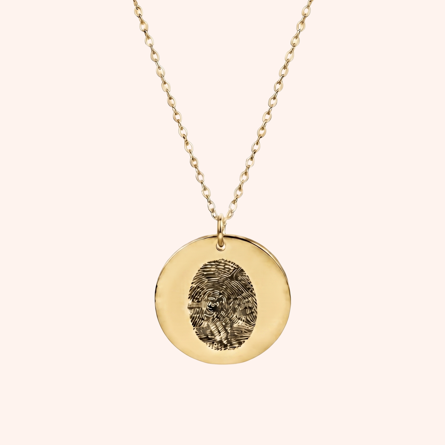 Personligt Graverat Fingeravtryck Halsband