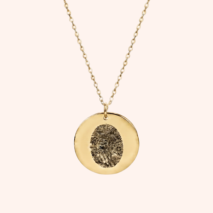 Personligt Graverat Fingeravtryck Halsband