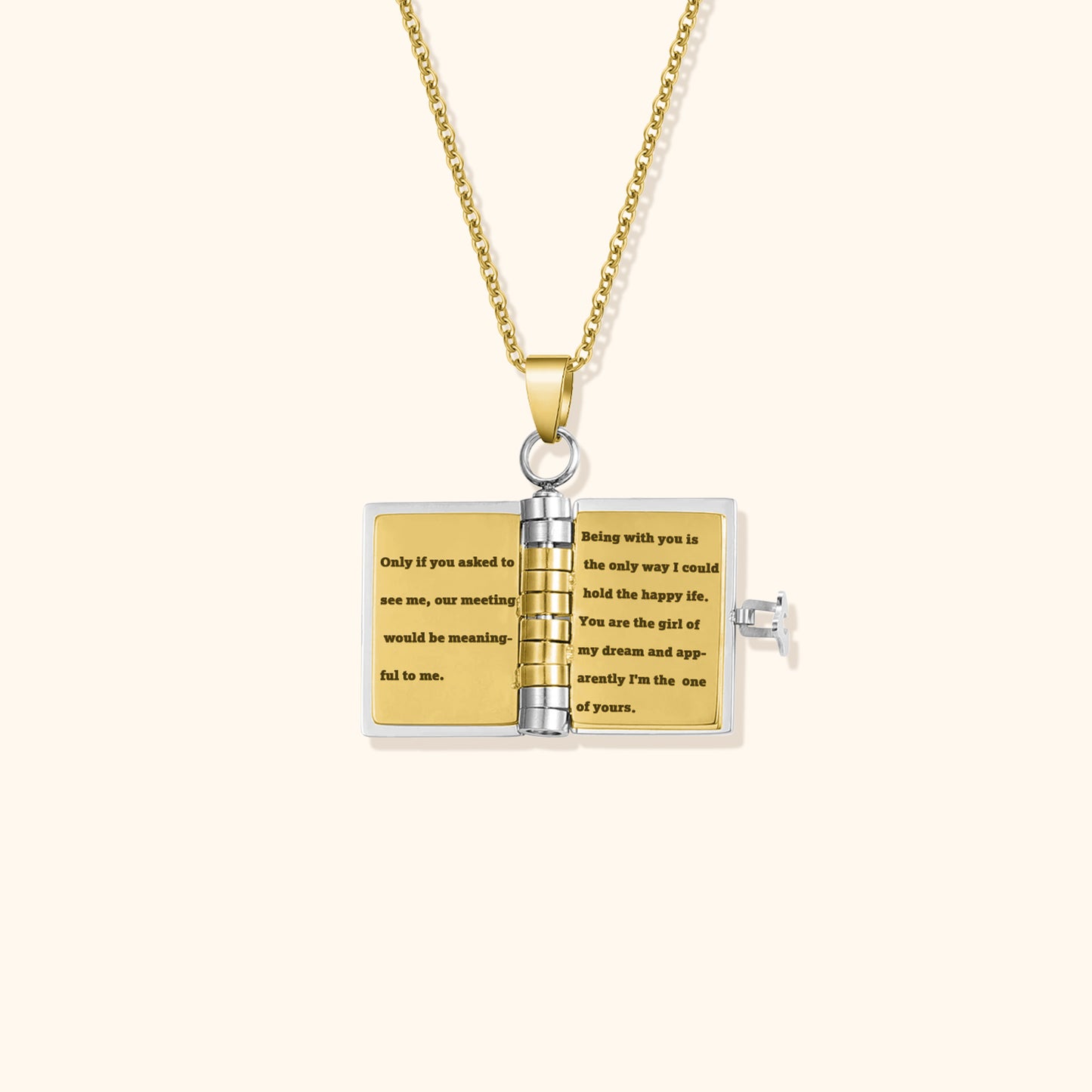 Hemlig Kärleksmeddelande Bok Halsband