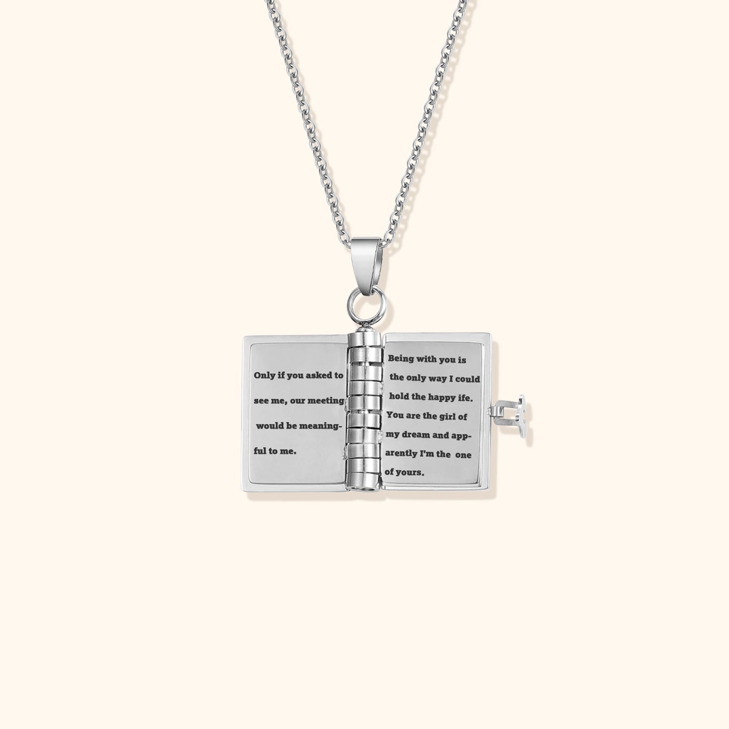 Hemlig Kärleksmeddelande Bok Halsband
