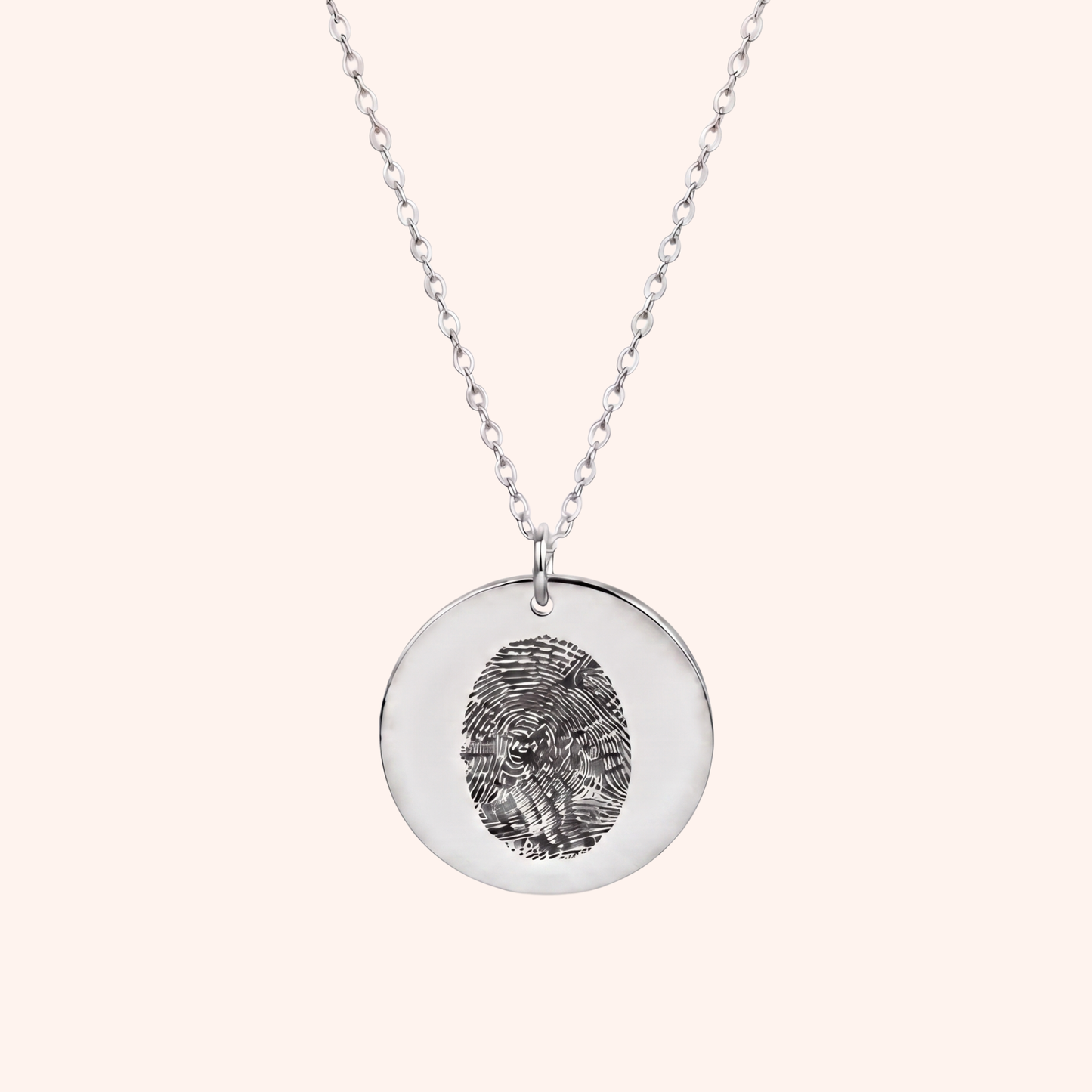 Personligt Graverat Fingeravtryck Halsband
