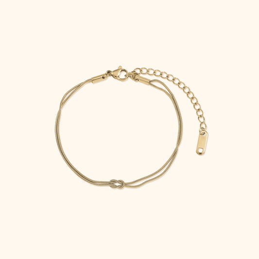 Sammanlänkad Knut Par Armband