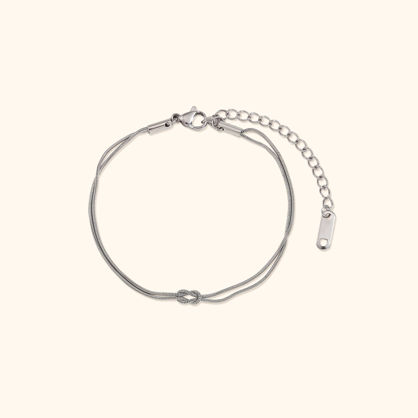 Sammanlänkad Knut Par Armband