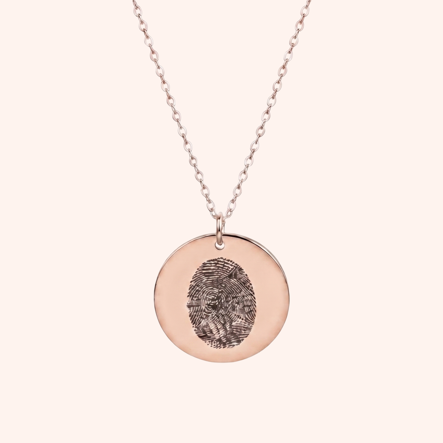 Personligt Graverat Fingeravtryck Halsband