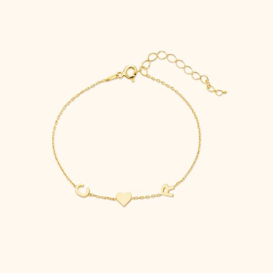 Anpassat Bokstavs Initialer Armband