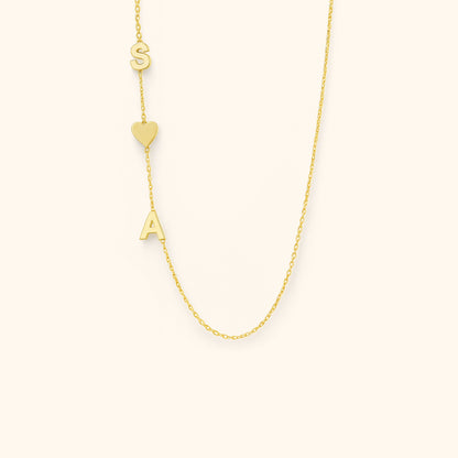 Anpassat Bokstavs Initialer Halsband