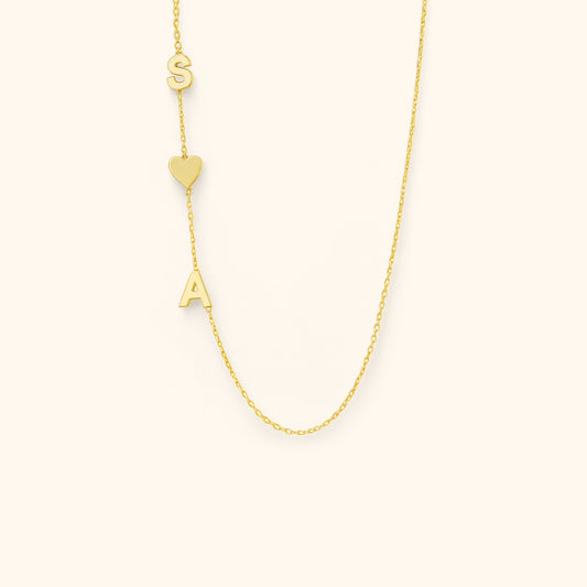 Anpassat Bokstavs Initialer Halsband