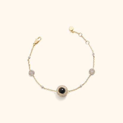 Gnistrande Pave Cirkel Foto Armband