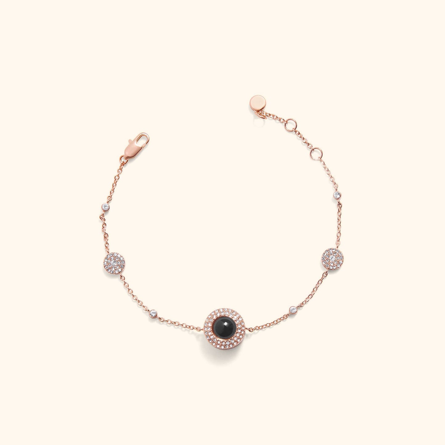 Gnistrande Pave Cirkel Foto Armband