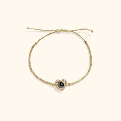 Kärlek Sminne Hjärta Foto Armband