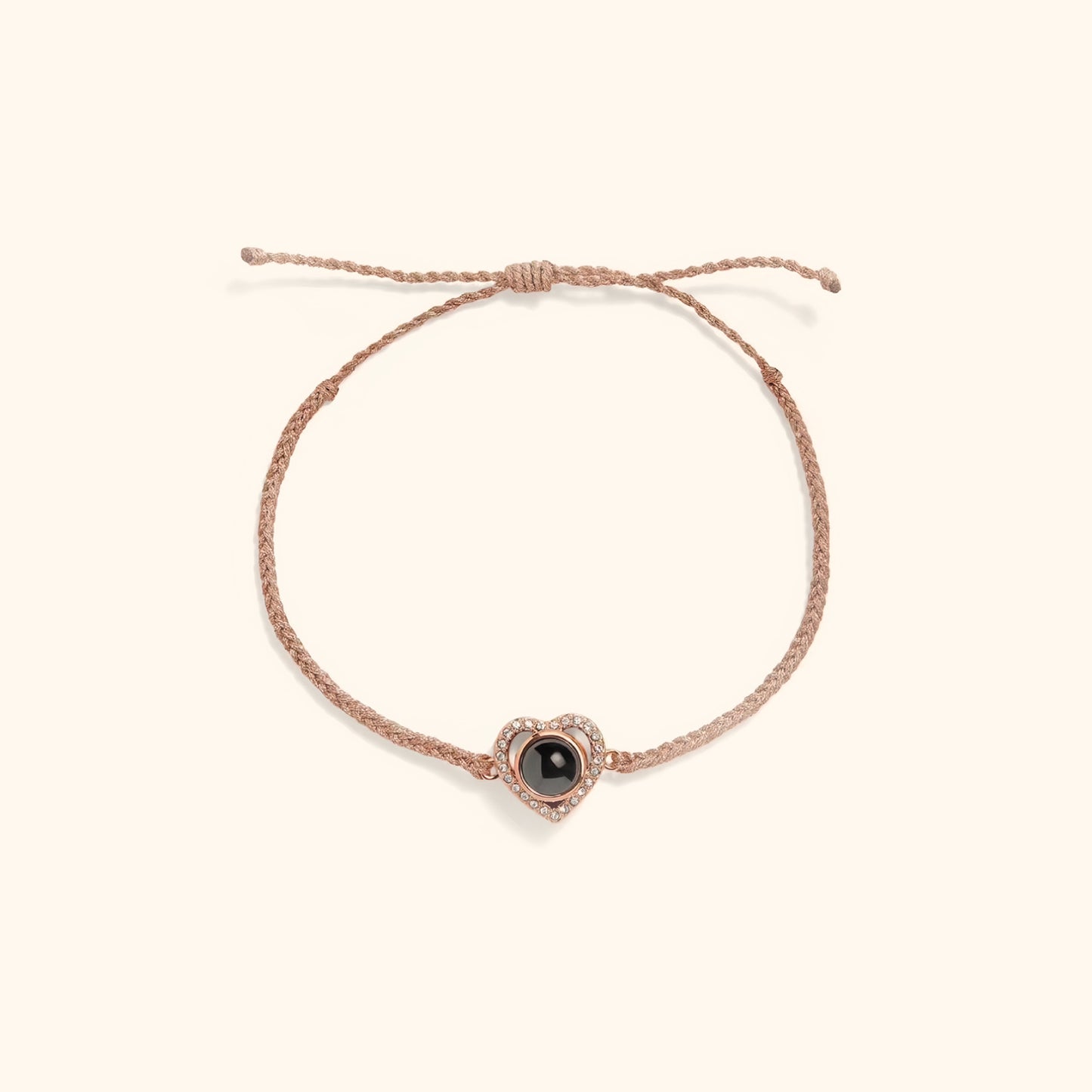 Kärlek Sminne Hjärta Foto Armband