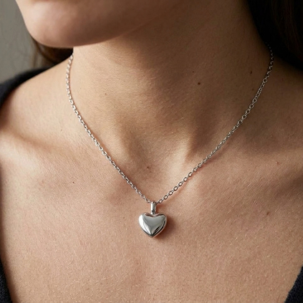 “För alltid i mitt hjärta” urnhalsband