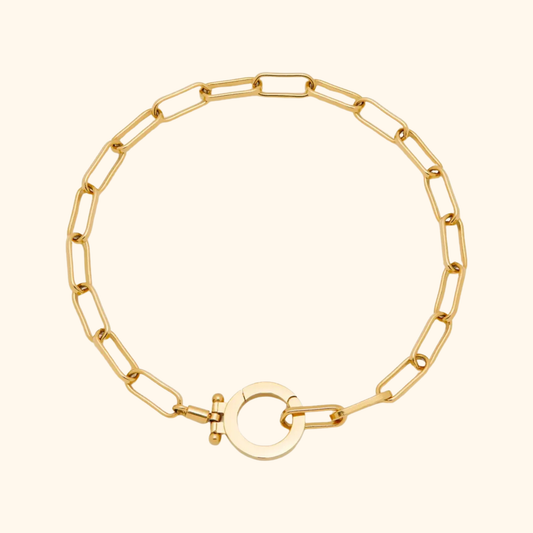 Elegant Paperclip Kedjearmband