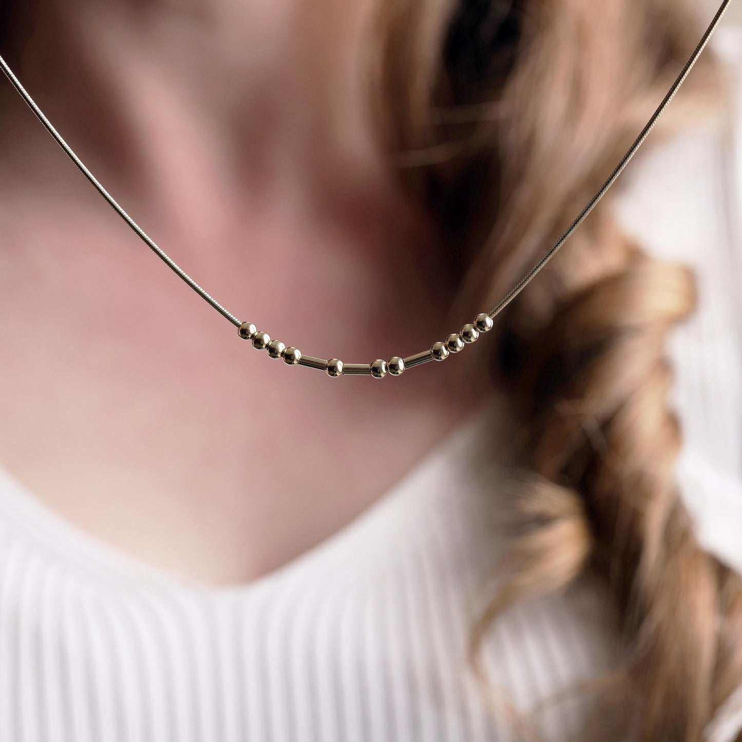 Personligt Morse Code Halsband