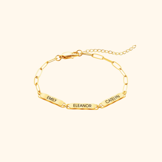 Personligt Kedjelänk Charm Armband
