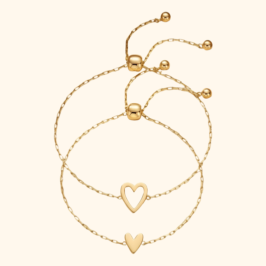 Elegant Matchande Hjärt Armband