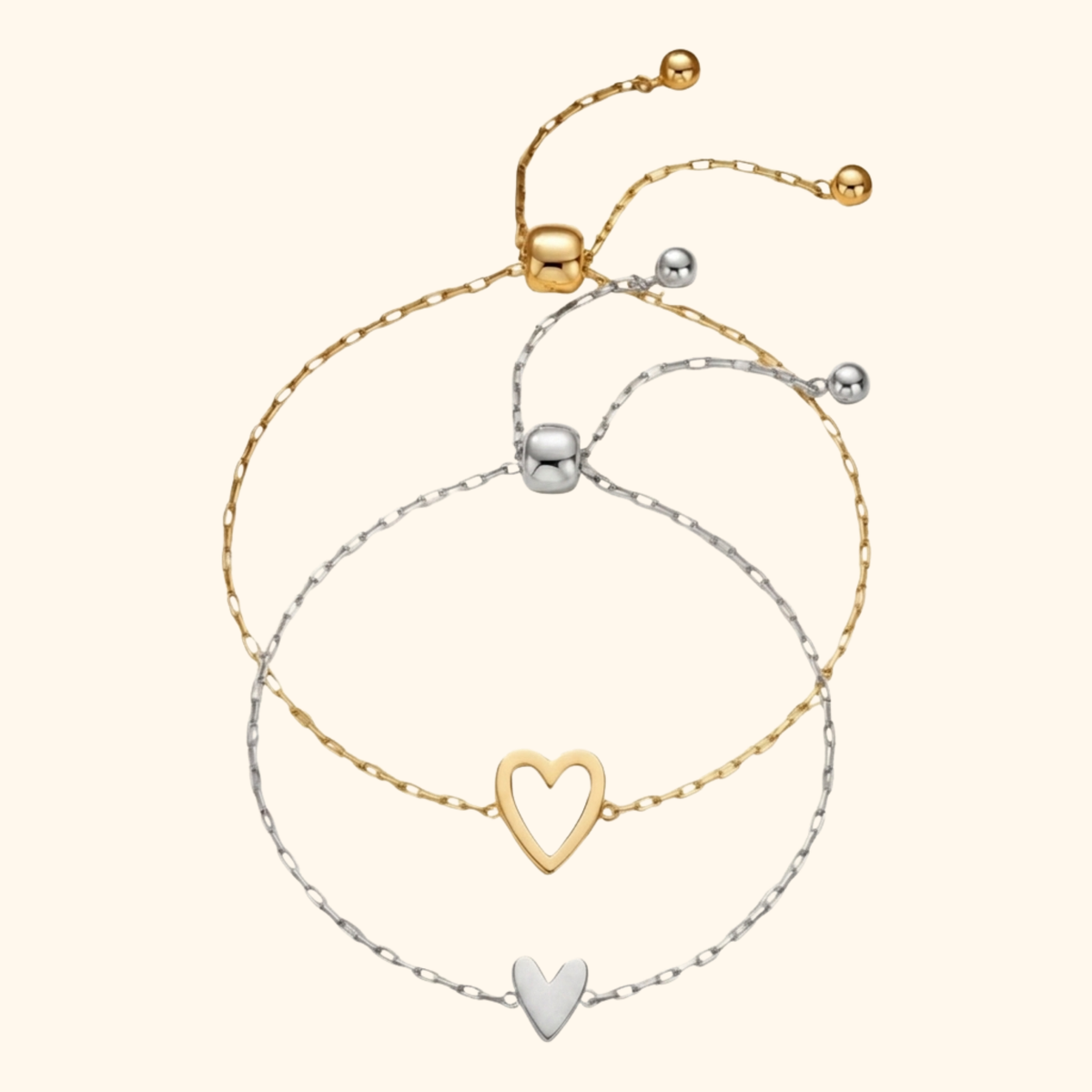 Elegant Matchande Hjärt Armband