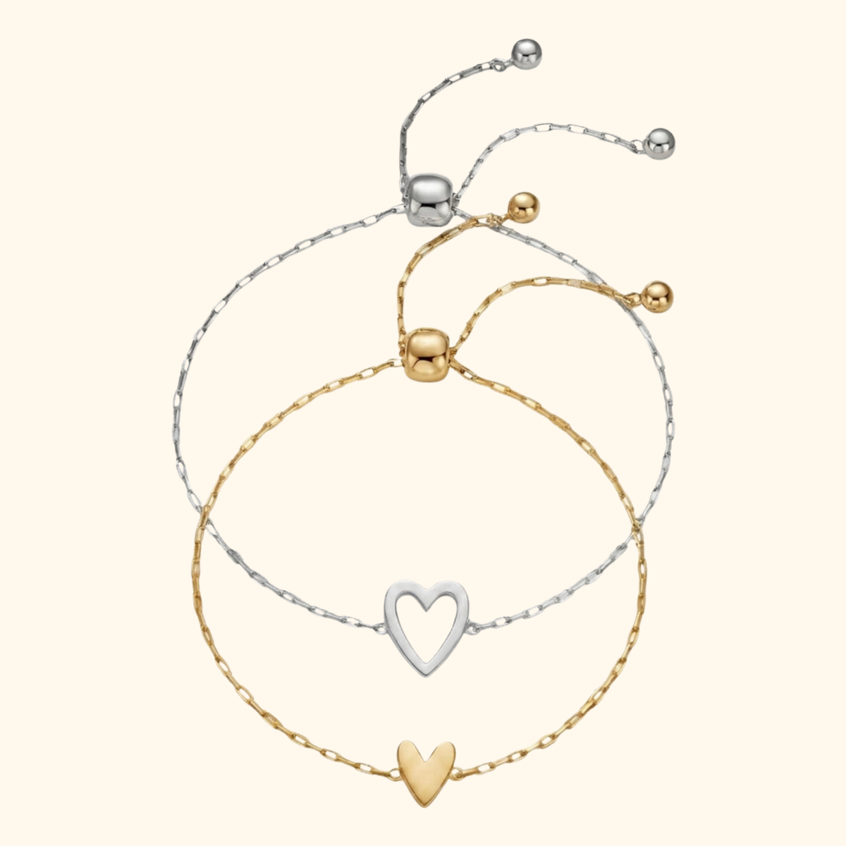 Elegant Matchande Hjärt Armband
