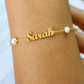 Personligt Dainty Pärl Namn Armband