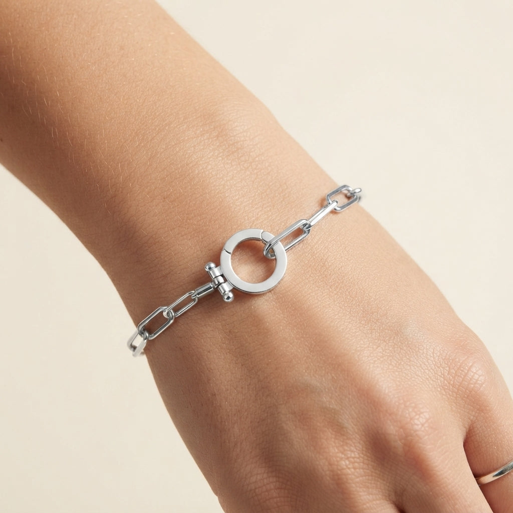Elegant Paperclip Kedjearmband