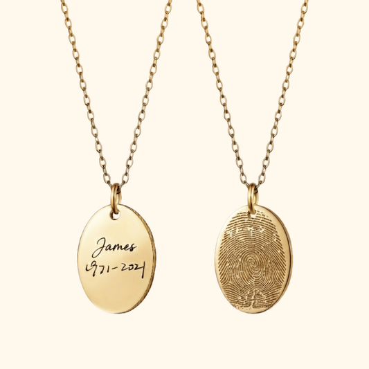 Anpassat Graverat Fingeravtrycks Halsband