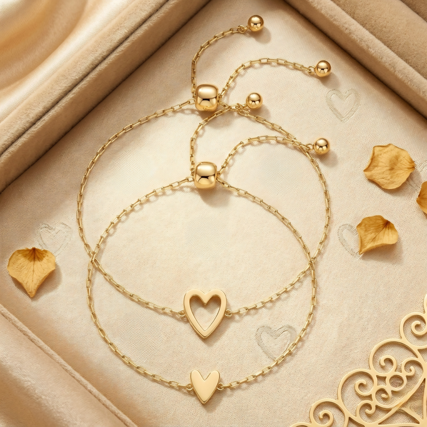 Elegant Matchande Hjärt Armband
