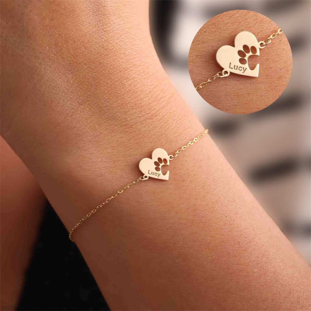 Personligt Tassavtryck Namn Armband