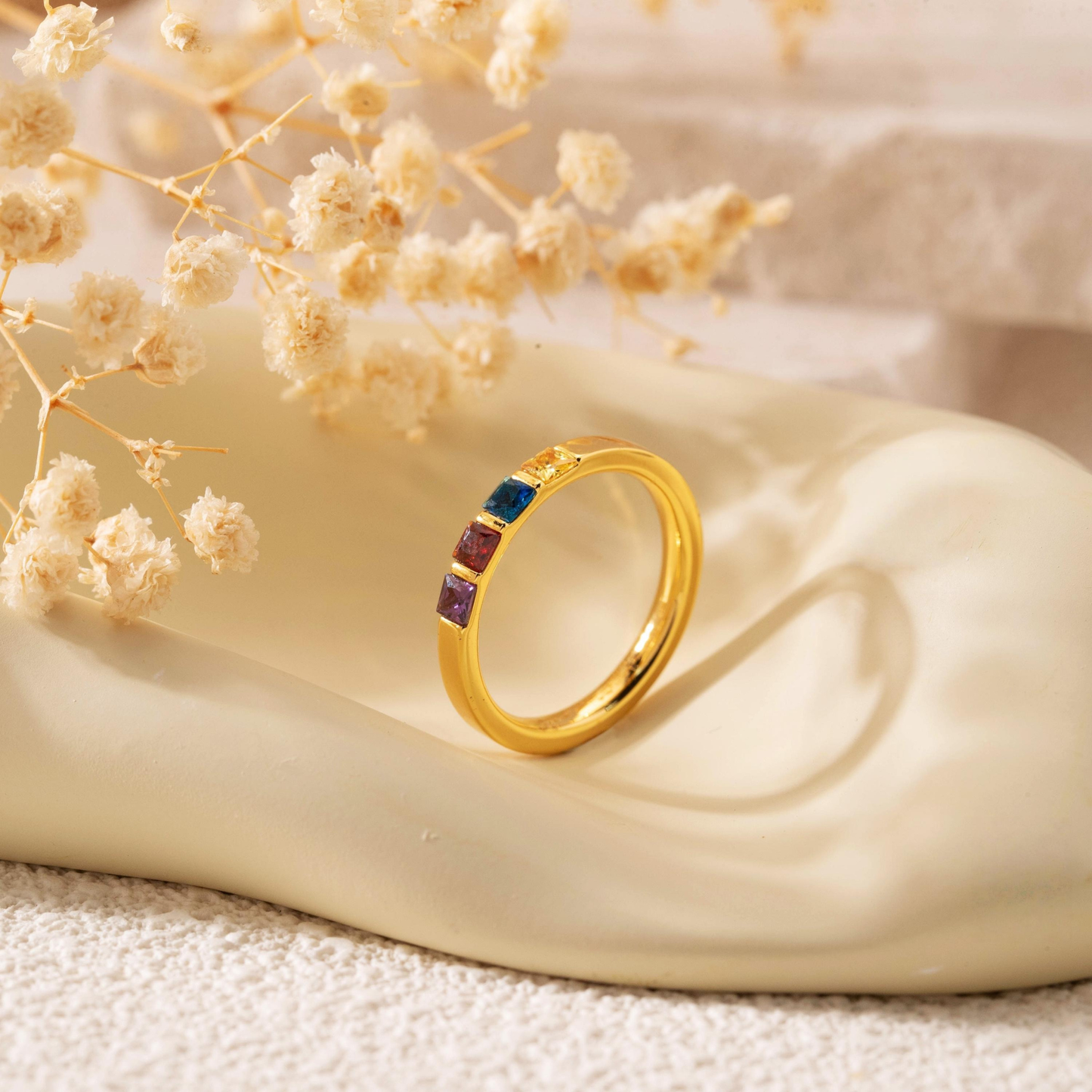 Personligt Födelsesten Band Ring